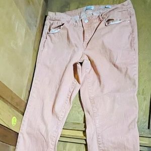 Jessica Simpson Rolled Crop Skinny Jeans - Peach Size 12/31
